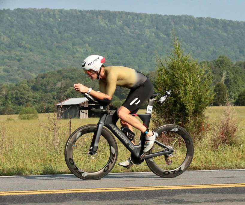Marcel Lopez on a triathlon bike